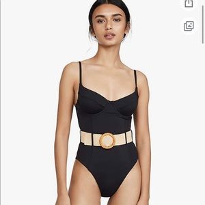 Weworewhat Paris Collection Danielle Belted One Piece Swimsuit